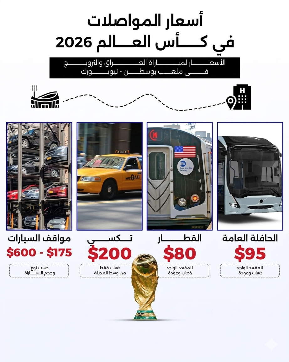 أسعار المواصلات في كأس العالم 2026