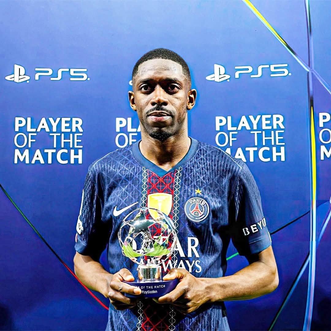 ديمبيلي يتوج بأفضل لاعب أمام بايرن